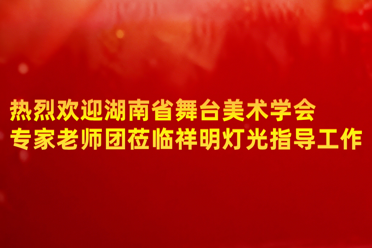 湖南省舞台美术学会领导一行莅临祥明灯光指导工作